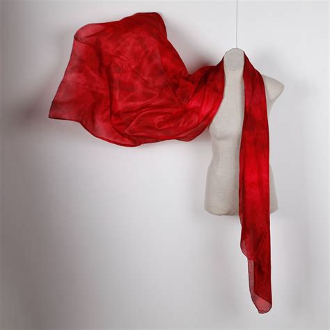 Ruby silk scarf / dark red silk scarf /magnificent burgundy