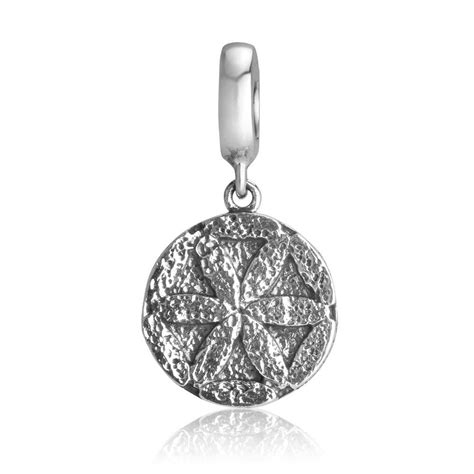 Magdala Stone Rosette Silver Charm – Magdala Gift Shop