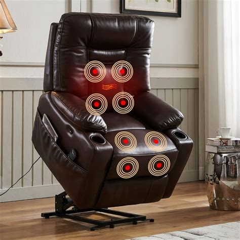 Gift for Elderly! Large Power Lift Recliner Chair with Massage and Heat for Elderly, Overstuffed ...