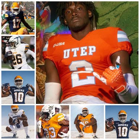 Josiah Allen Jersey Personalizado 2023 UTEP Miners Football Jersey 18 ...