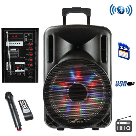 Party Pa Dj Speaker System 2500W Karaoke Machine 12" Portable Bluetooth ...