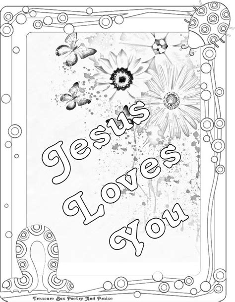 Printable Jesus Loves Me Coloring Page