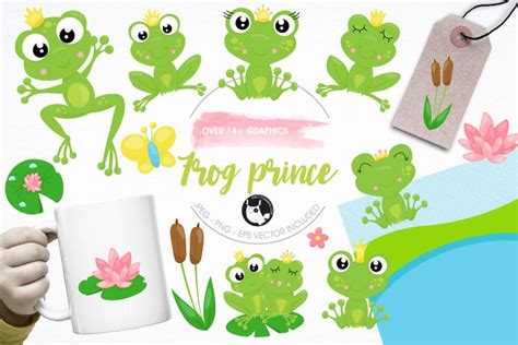 Frog prince graphics and illustrations