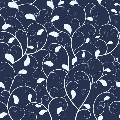 Blue floral pattern | Free Vector