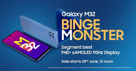 Samsung Galaxy M32 Launched in India With 90Hz AMOLED Display, MediaTek ...