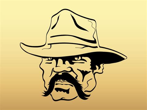 Old Cowboy Vector Art & Graphics | freevector.com