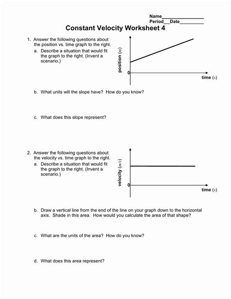 50 Position Time Graph Worksheet