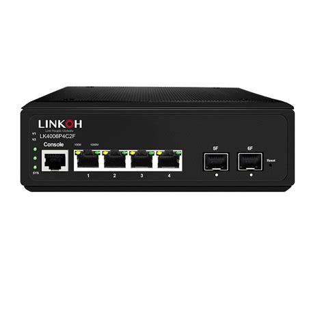 Industrial Gigabit Ethernet Switch Layer 2+ Managed 4 Gigabit RJ45 Ports + 2 Gigabit SFP Ports ...