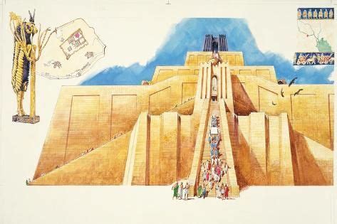 'Reconstruction of the Ziggurat at Ur' Giclee Print | Art.com | Giclee ...