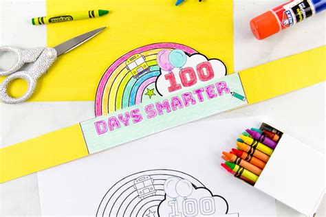 100th Day of School Printable Headband Craft | Tonya Staab