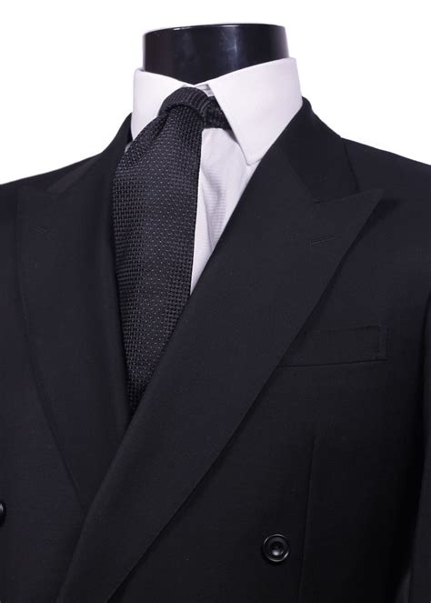 Black Suit | Black double breasted peak lapel suit by Burber… | Flickr