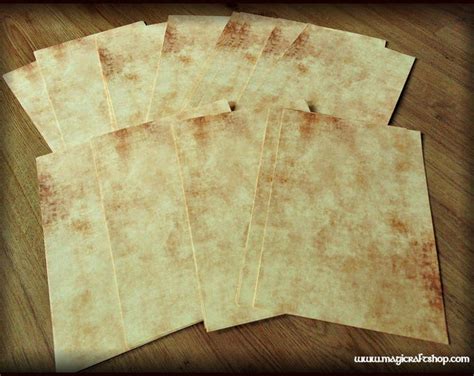 Parchment Pages HD Printed A4 Size in Two Different Kind of - Etsy