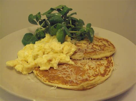 Me, My Food and I: Parmesan Pancakes with Scrambled Eggs