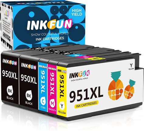 Amazon.com: INKFUN Compatible with HP 950xl and 951xl Ink cartridges Combo Pack for Officejet ...