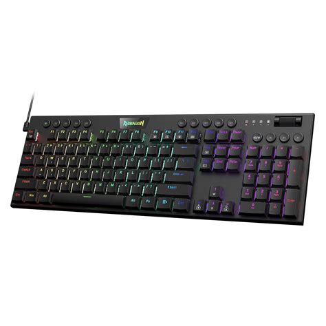 Buy Redragon K619 Horus RGB Mechanical Keyboard, Ultra-Thin Designed Wired Gaming Keyboard w/Low ...