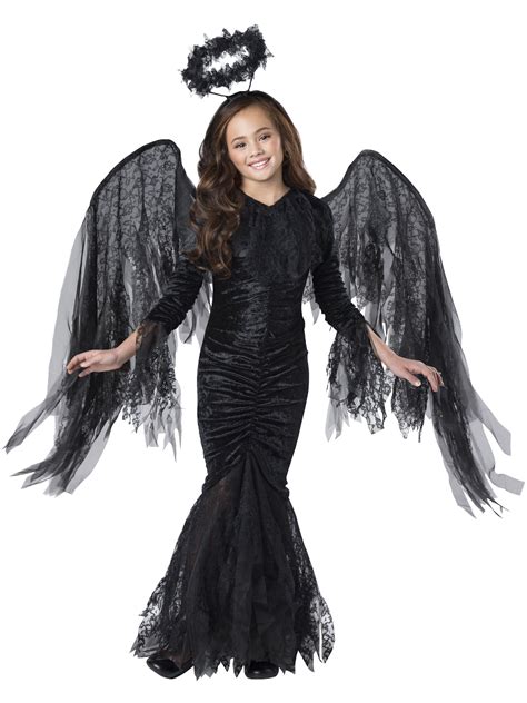 Splendiferous Costumes Blackened Wings Fallen Heavenly Angel Girl's Costume