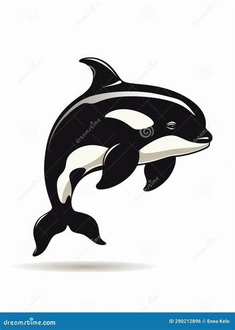 Silhouette of a cute whale stock illustration. Illustration of height - 290212896