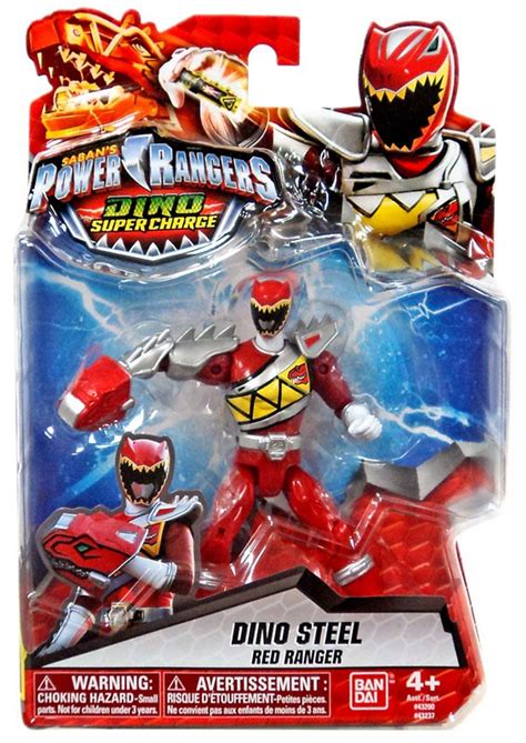 Power Rangers Dino Super Charge Dino Steel Red Ranger 5 Action Figure ...