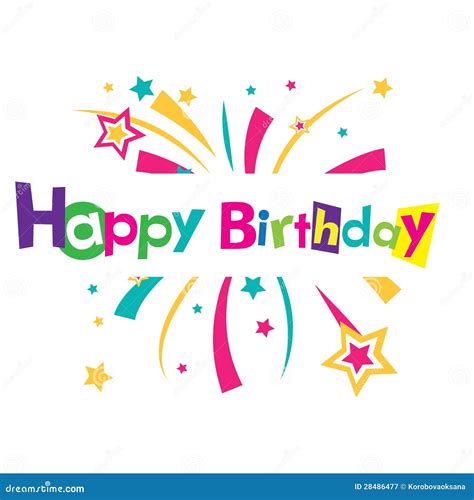 Vector Happy Birthday Card Royalty Free Stock Photography - Image: 28486477