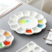 Ceramic Artist Paint Palette Easily Cleaned Porcelain - Temu