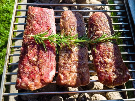 Rosemary lamb steaks stock image. Image of leaf, garlic - 258337997