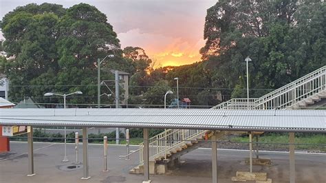 Sydney - City and Suburbs: Arncliffe, railway station, sunrise