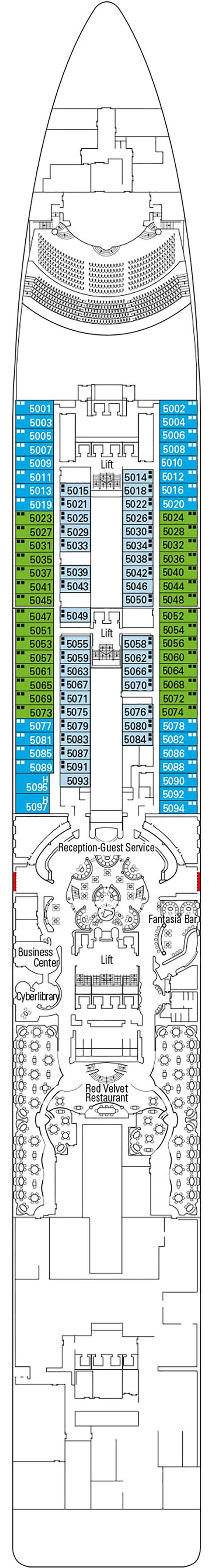 Deck Plan for MSC Fantasia | Iglu Cruise