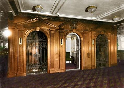 Elevator lobbies aboard the SS Vaterland of 1914 and the RMS Olympic of 1911 : r/titanic