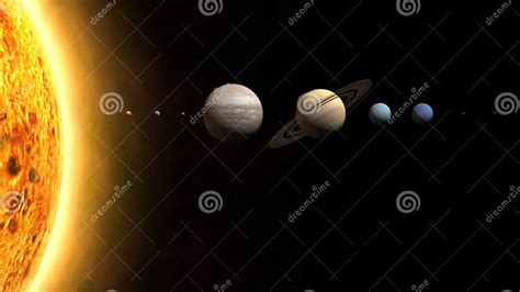 The Solar System. Solar System Planets in Order of Distance from the Sun Stock Illustration ...