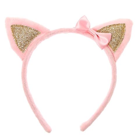 Claire's Club Plush Cat Ears Headband - Pink in 2021 | Ear headbands, Cat ears headband, Girls ...