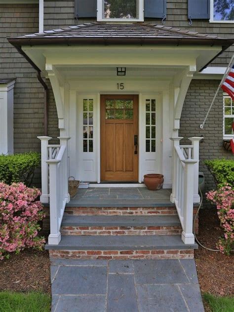 Brick Bluestone Stoop Ideas | Front porch steps, Exterior stairs, House ...