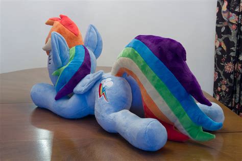 Rainbow Dash Plush: back view by AZGchip on DeviantArt