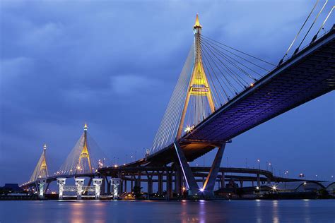 Bhumibol Bridge Photograph by Nobythai - Fine Art America