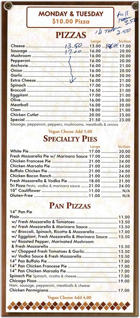 Pino's Pizzeria Restaurant in Staten Island / Official Menus & Photos