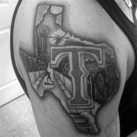 20 Dallas Skyline Tattoo Designs für Männer – Texas Ink Ideen - Mann Stil | Tattoo | Dallas ...