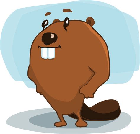 Clipart - cartoon beaver