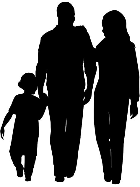 African American Family Silhouette | Free vector silhouettes