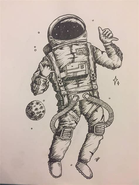 Pin by Emily Wade on *•.:to infinity and beyond•:.* | Astronaut drawing, Drawings, Star art