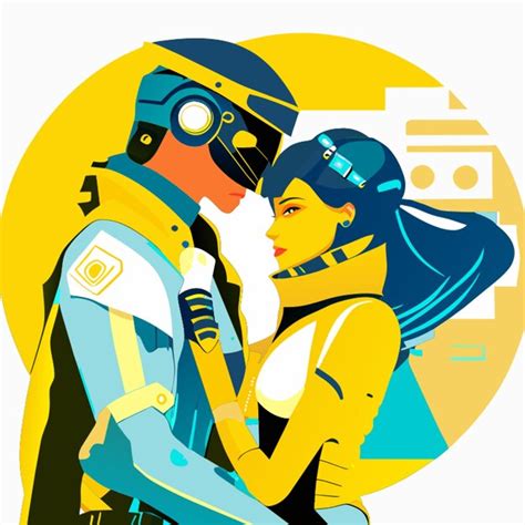 Premium Vector | Cyberpunk love making