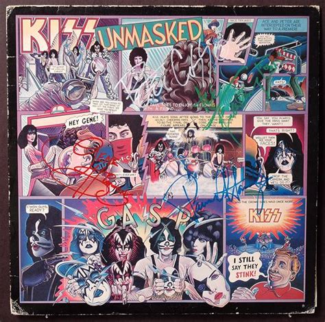 KISS - "Unmasked" Album Cover Signed