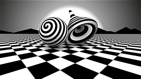 Black White Optical Illusion, HD 3D, 4k Wallpapers, Images, Backgrounds, Photos and Pictures