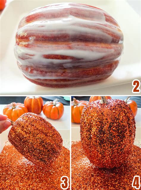 How to Make DIY Glitter Pumpkins - Two Sisters