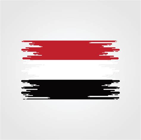 Yemen Flag With Watercolor Brush style design 5291470 Vector Art at ...