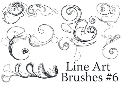 Line Art 6 - Free Photoshop Brushes at Brusheezy!