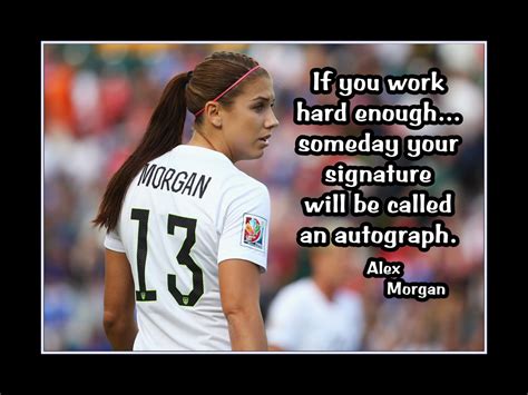 Alex Morgan 'Autograph' Soccer Quote Poster #6, Motivational USWNT Wall ...