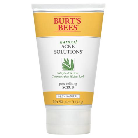 Burts Bees Acne Solutions Exfoliating Face Wash, Oily Skin, 4 fl oz ...