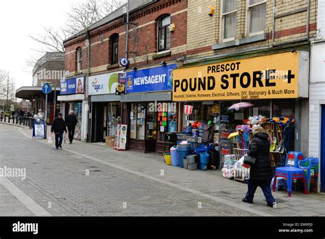 Prescot.Merseyside. Town Centre Photos March 2015. Prescot is a town Stock Photo - Alamy