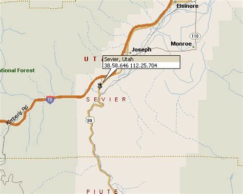 Sevier, Utah Map 1