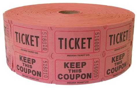 Double Roll Raffle Tickets, Pink