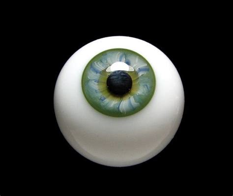 One Huge 29mm German Blown Glass Eyeball (SINGLE) in Sage Green - NOT pair | Glass eyeballs ...